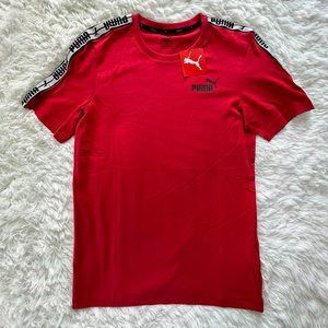 NWT Small Mens Red Puma Short Sleeve Tee